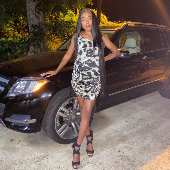 Leopard Ruched Dress (Paw At My Strings Dress) - Picture 3 of 3